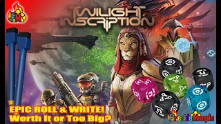 Twilight Inscription - Epic roll and write - by Fantasy Flight Games - Unboxing and Review