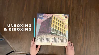Raising Chicago - Board Game Unboxing & Reboxing - What's in the Box?