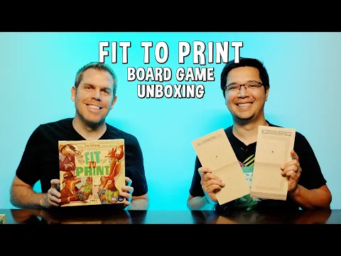 Unboxing Fit to Print - Animal Newspaper Tile Placement Board Game