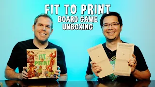 Unboxing Fit to Print - Animal Newspaper Tile Placement Board Game