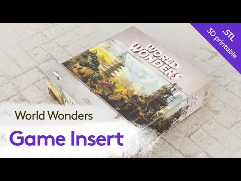 World Wonders - Board game Organizer - 3D printable insert (Mundo and Europa Expansion Compatibility