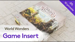 World Wonders - Board game Organizer - 3D printable insert (Mundo and Europa Expansion Compatibility