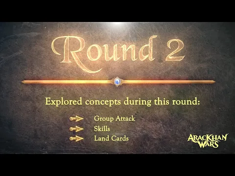 AracKhan Wars competitive battle card game Group Attack / Skills / Land Cards concepts Tutorial 3/5
