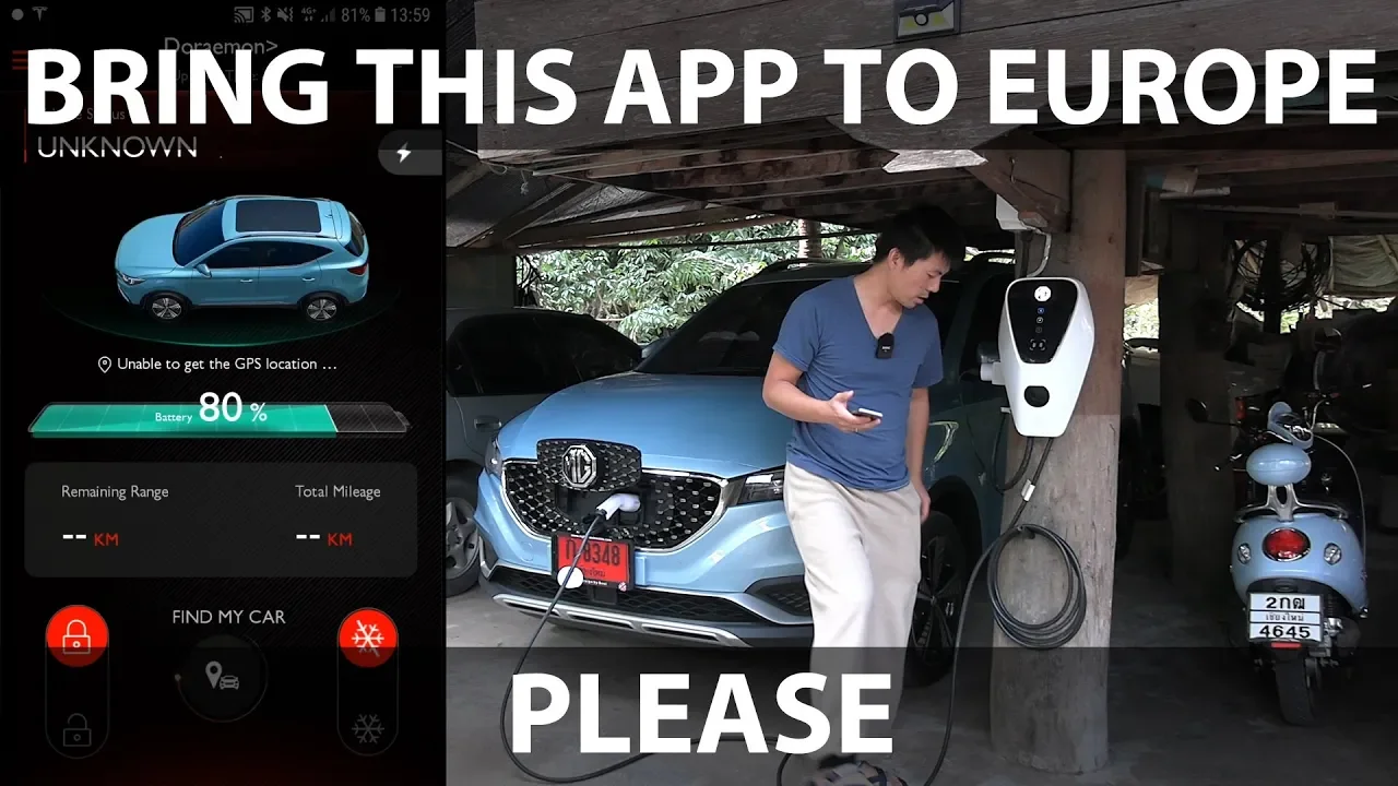 MG ZS EV iSmart app walkthrough