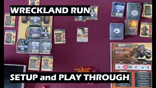 Wreckland Run Solo Board Game Setup and Play Through