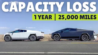 Tesla Cybertruck Battery Capacity Test After 1 Year & 25,000 Miles