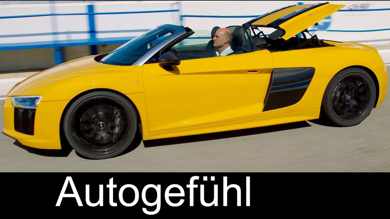 Audi R8 Spyder V10 Sound/Exterior/Interior Preview convertible roof all-new gen neu racetrack