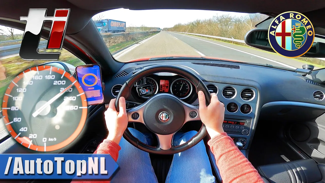Alfa Romeo 159 3.2 V6 TOP SPEED on Autobahn [NO SPEED LIMIT] by AutoTopNL