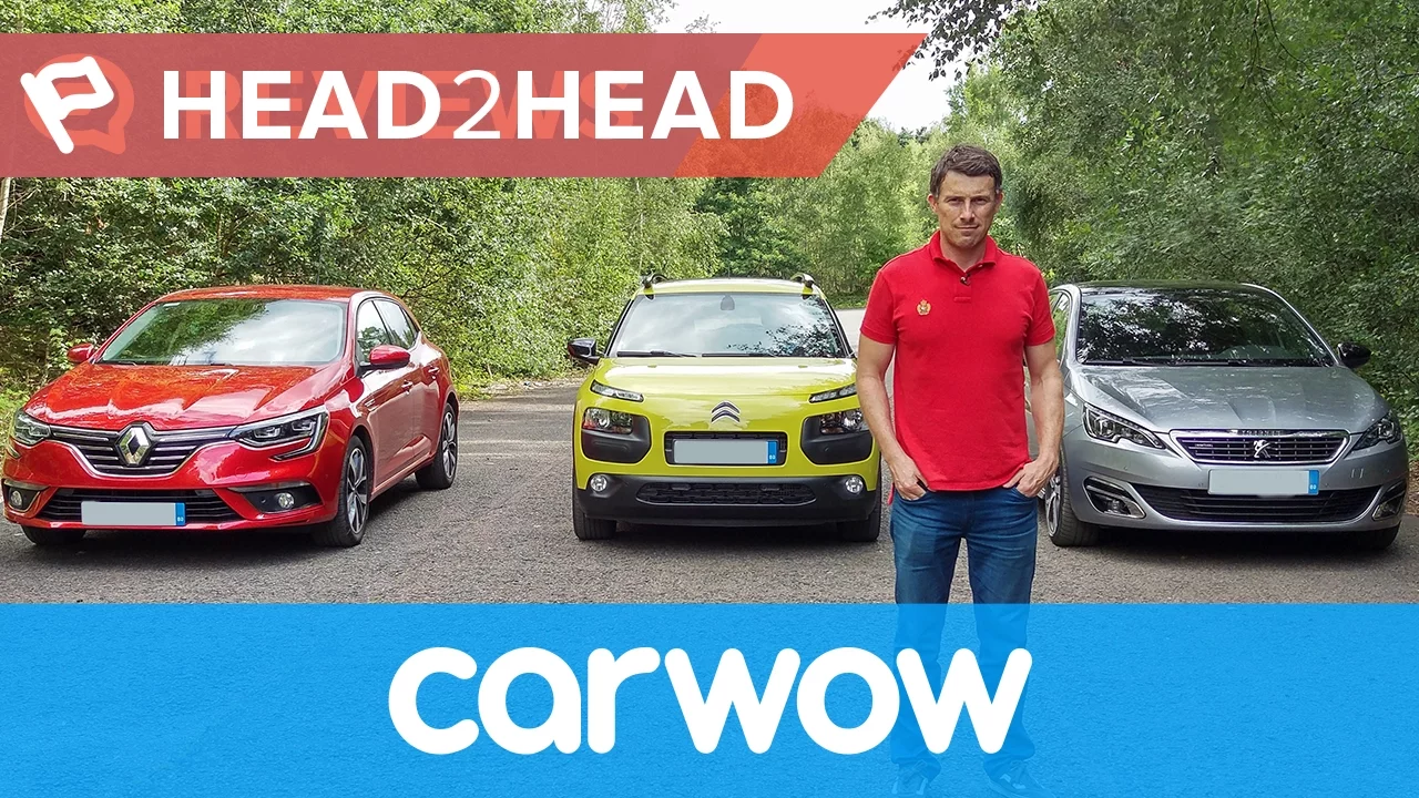 Renault Megane vs Peugeot 308 vs Citroen C4 Cactus 2017 review | Head2head