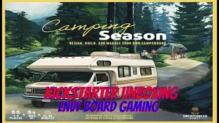 Camping Season Kickstarter Unboxing Board Game