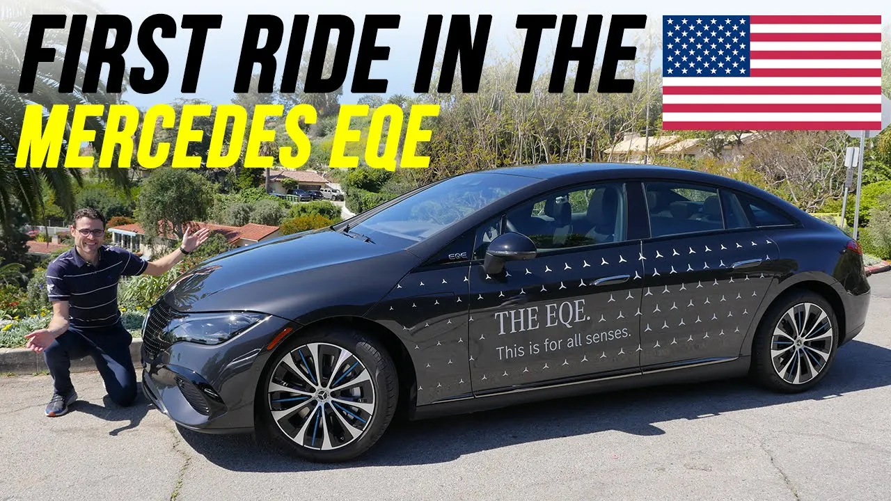 Mercedes EQE 350+ first ride on US roads! Checking comfort and driving features!