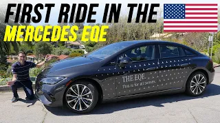 Mercedes EQE 350+ first ride on US roads! Checking comfort and driving features!