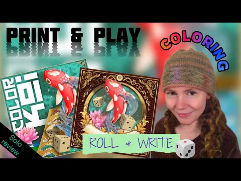 Color Koi: Print and Play, Roll and Write, and COLOR!