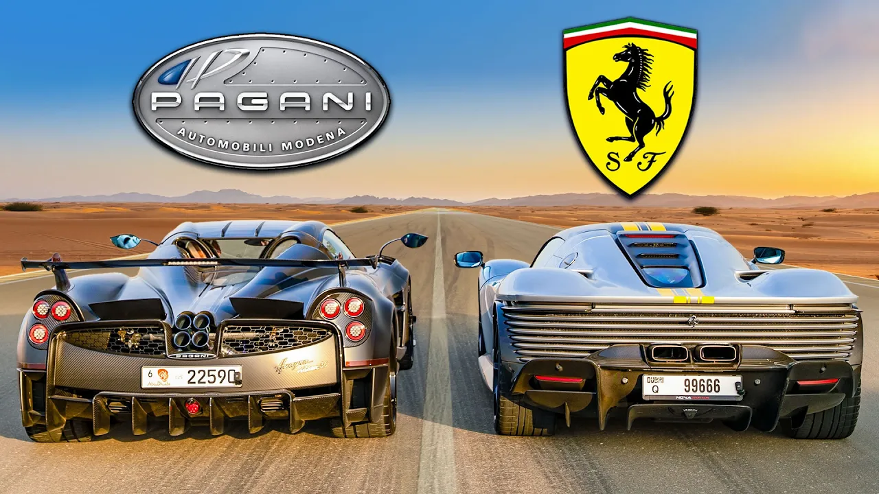 Ferrari SP3 v Pagani Huayra: DRAG RACE