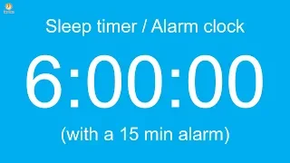 6 hour Sleep timer / Alarm clock (with a 15 min alarm) 6 hour Sleep timer / Alarm clock (with a 15 min alarm)