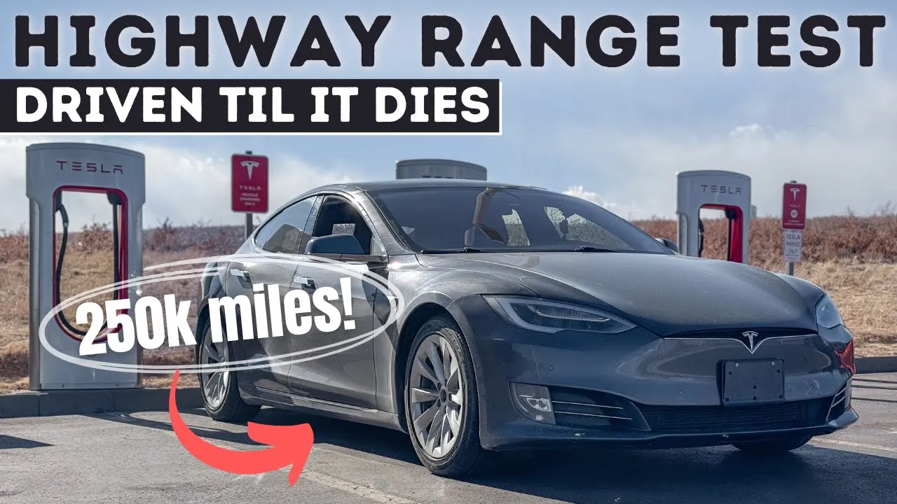 250k Mile Tesla Model S Range Test! 2019 Standard Range Run At 70-MPH Until Dead