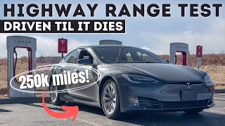 250k Mile Tesla Model S Range Test! 2019 Standard Range Run At 70-MPH Until Dead