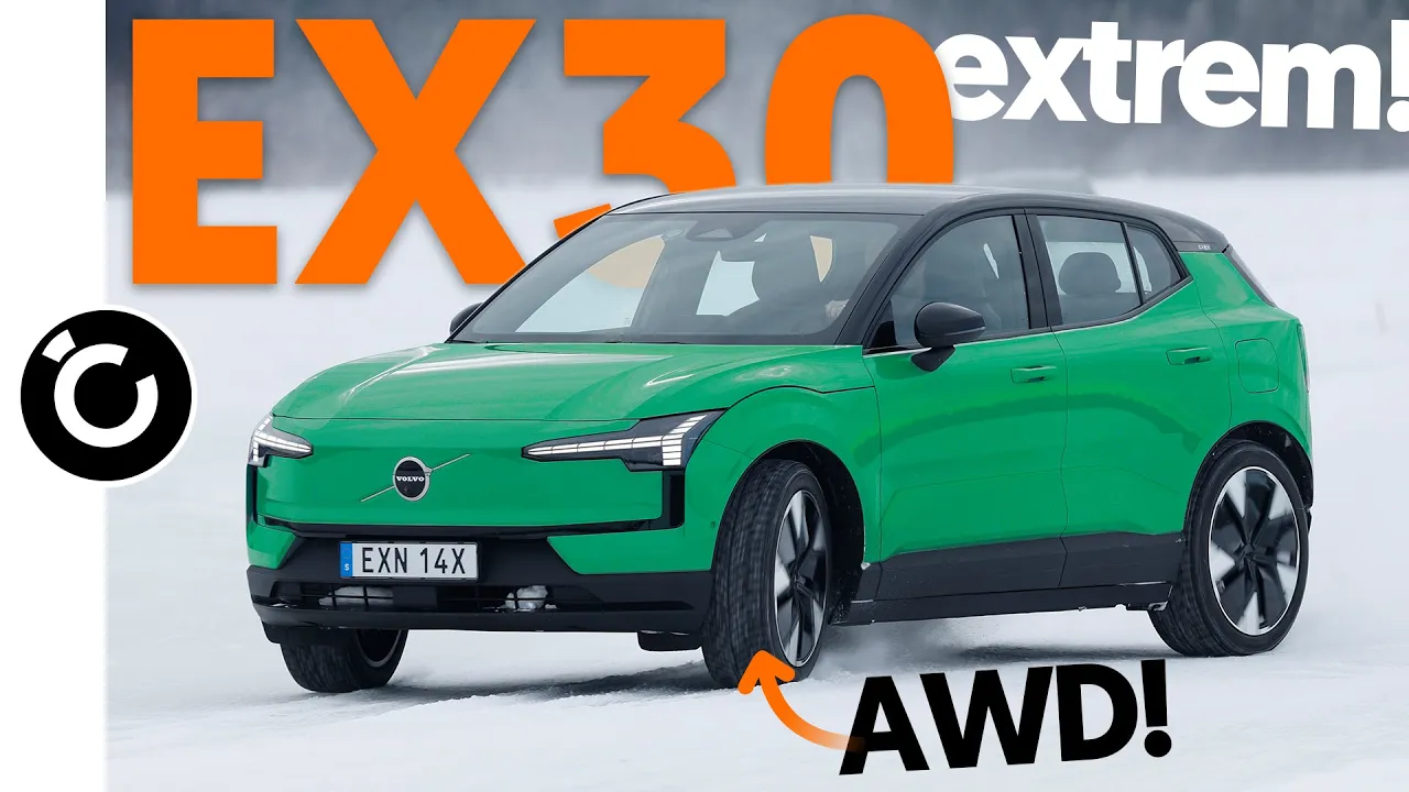 Volvo EX30 Twin Motor PERFORMANCE auf Eis und Schnee in Schweden!