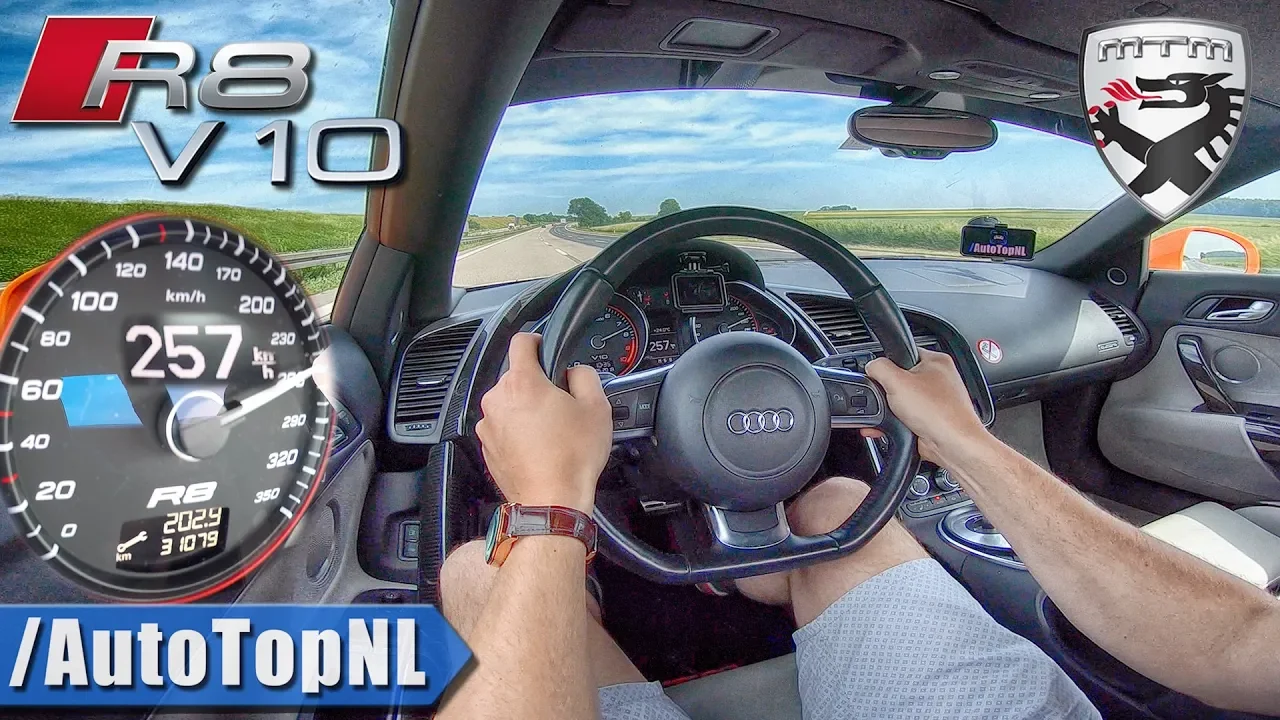 AUDI R8 V10 MTM | SUPER LOUD! | AUTOBAHN by AutoTopNL