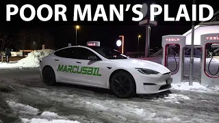 Tesla Model S LR Palladium 90-10 % acceleration, braking and noise test