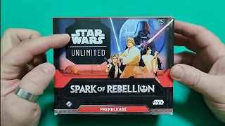 Star Wars Unlimited TCG - SPARK OF REBELLION - Prerelease Unboxing