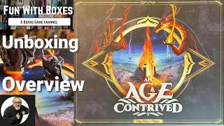 An Age Contrived Board game from Bellows Intent | Unboxing the kickstarter Founder's Edition