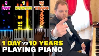 1 Day vs 10 Years Playing Piano |Vinheteiro|