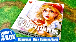 BOHEMIANS Deck Building Game Unboxing | Published by Portal Games