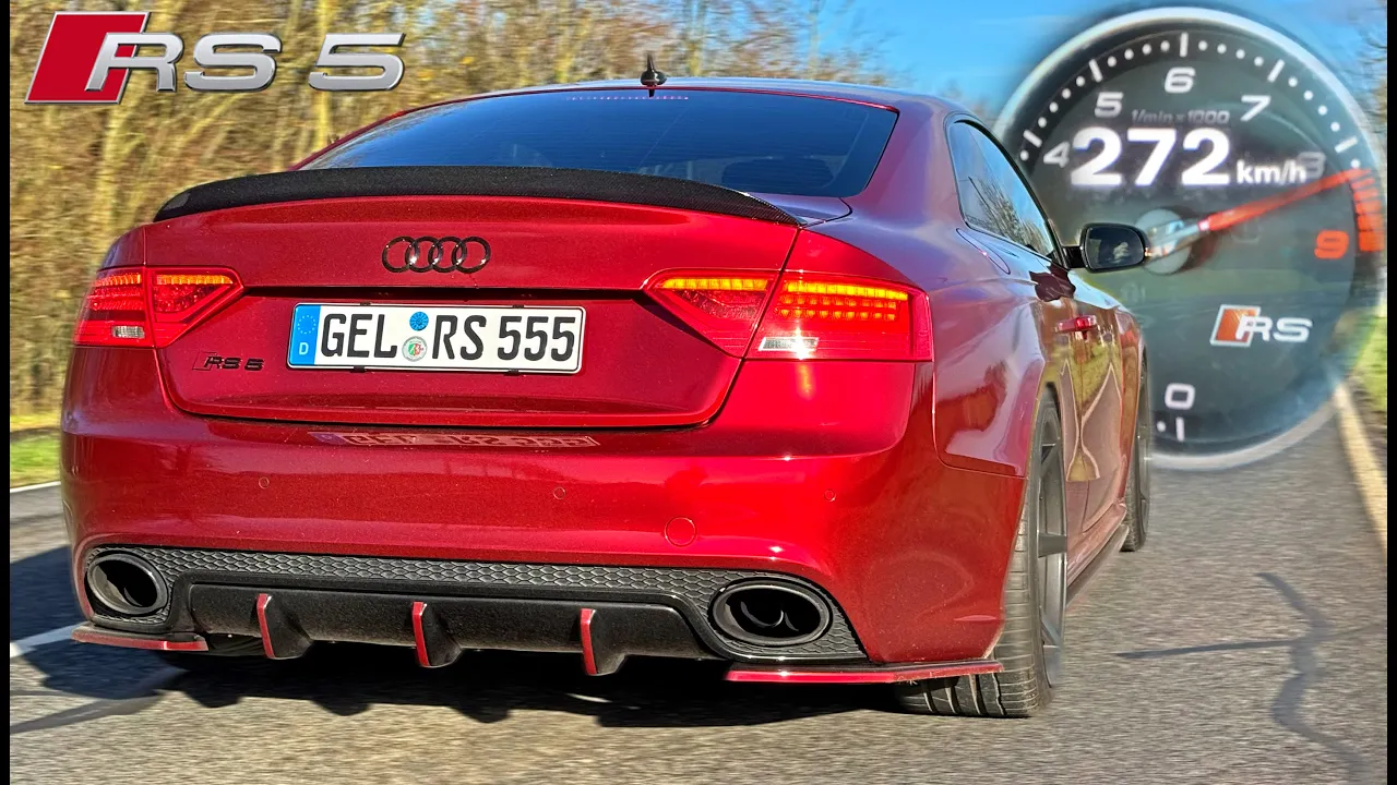 AUDI RS5 V8 // 0-100 100-200 *STRAIGHT PIPE SOUND* & POV