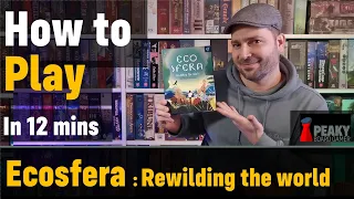 How to play Ecosfera board game - Full teach + Visuals - Peaky Boardgamer