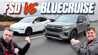 Full Self-Driving vs. BlueCruise vs. the World's TOUGHEST Self-Driving Test!
