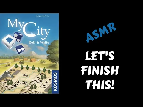 ASMR  MY CITY roll and write Game 12! Solo Board Game Playthrough (Whispering)