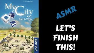 ASMR  MY CITY roll and write Game 12! Solo Board Game Playthrough (Whispering)