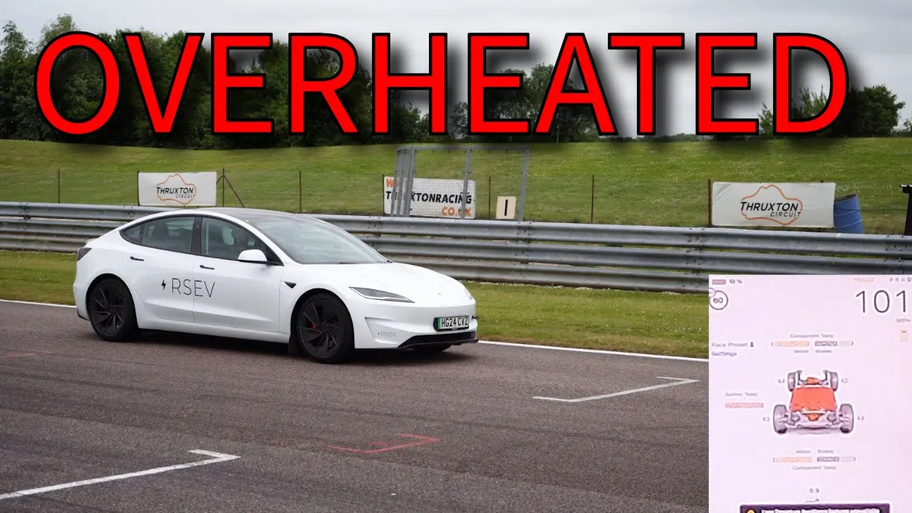 TRACK TEST FAIL - 2024 Tesla Model 3 Performance battery temp cuts power!