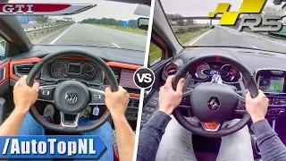 VW Polo GTI 2018 vs 2018 Renault Clio RS TROPHY | ACCELERATION TOP SPEED & AUTOBAHN POV