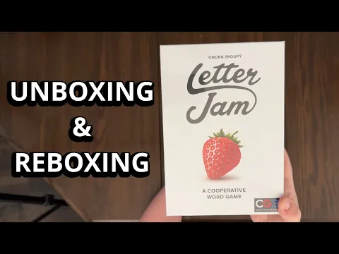 Letter Jam - Co-op Game Unboxing & Reboxing - What's in the Box?
