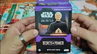 Star Wars Unlimited - Secrets Of Power - Chancellor Palpatine - Spotlight Deck Unboxing