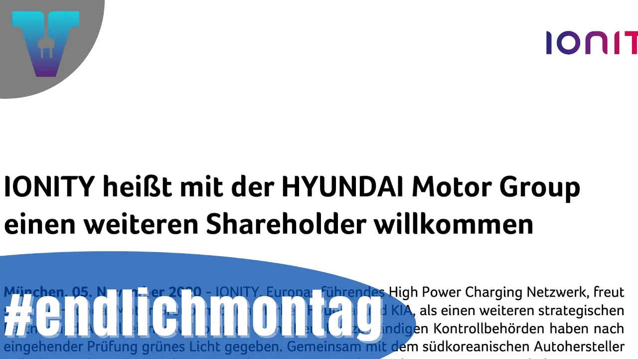 Hyundai Motor Group spannt mit Ionity zusammen - #endlichmontag [Deutsch] | Vision E Drive #39