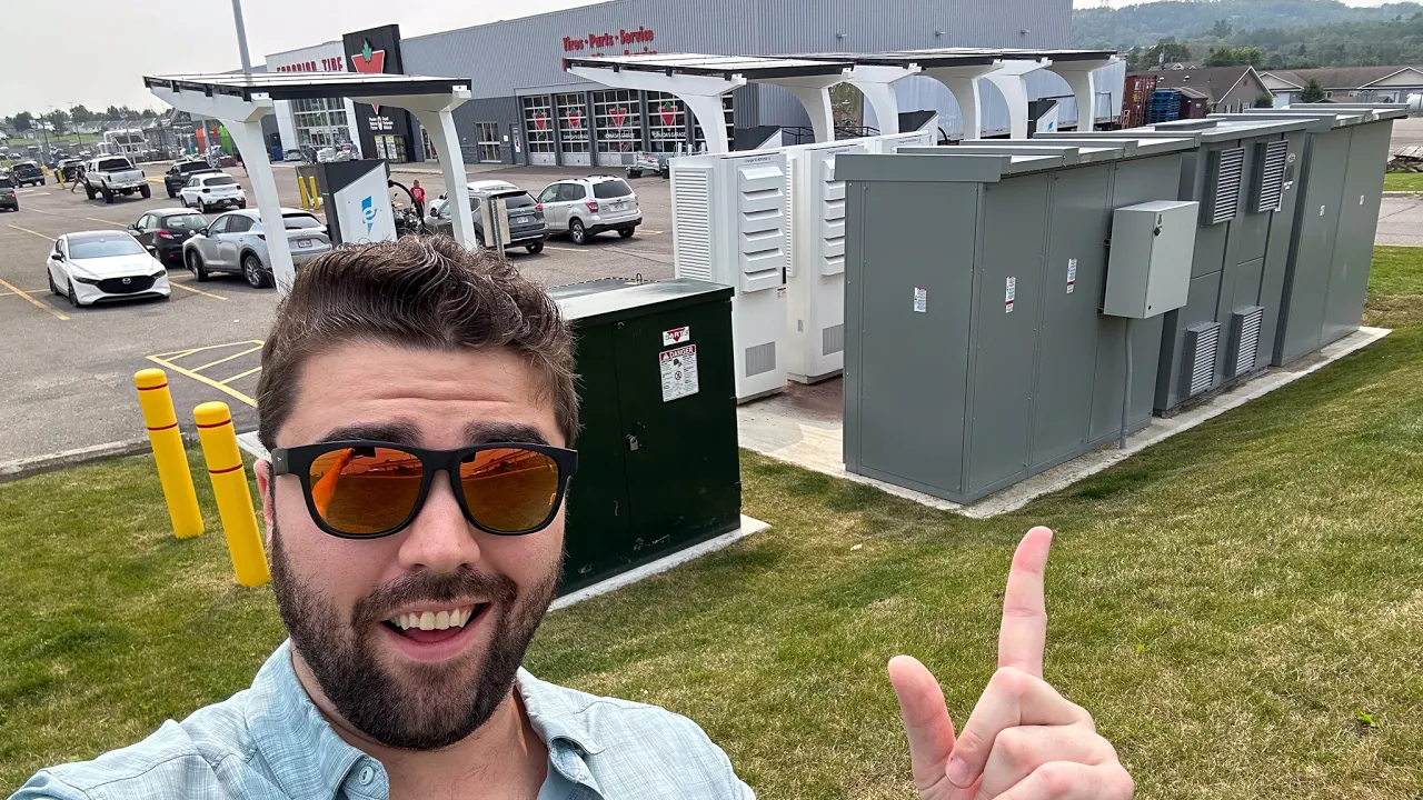 Canadian DCFC Installations Take Up So Much Space Due To 600V Grid! Electrify Canada BTC Site Tour