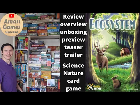 How to play Ecosystem educational board game setup Genius games AmassGames Unboxing teaser trailer