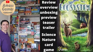 How to play Ecosystem educational board game setup Genius games AmassGames Unboxing teaser trailer