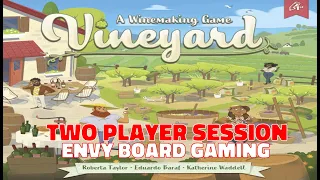 Vineyard: A Winemaking Game Two Player, 1 Round Playthrough