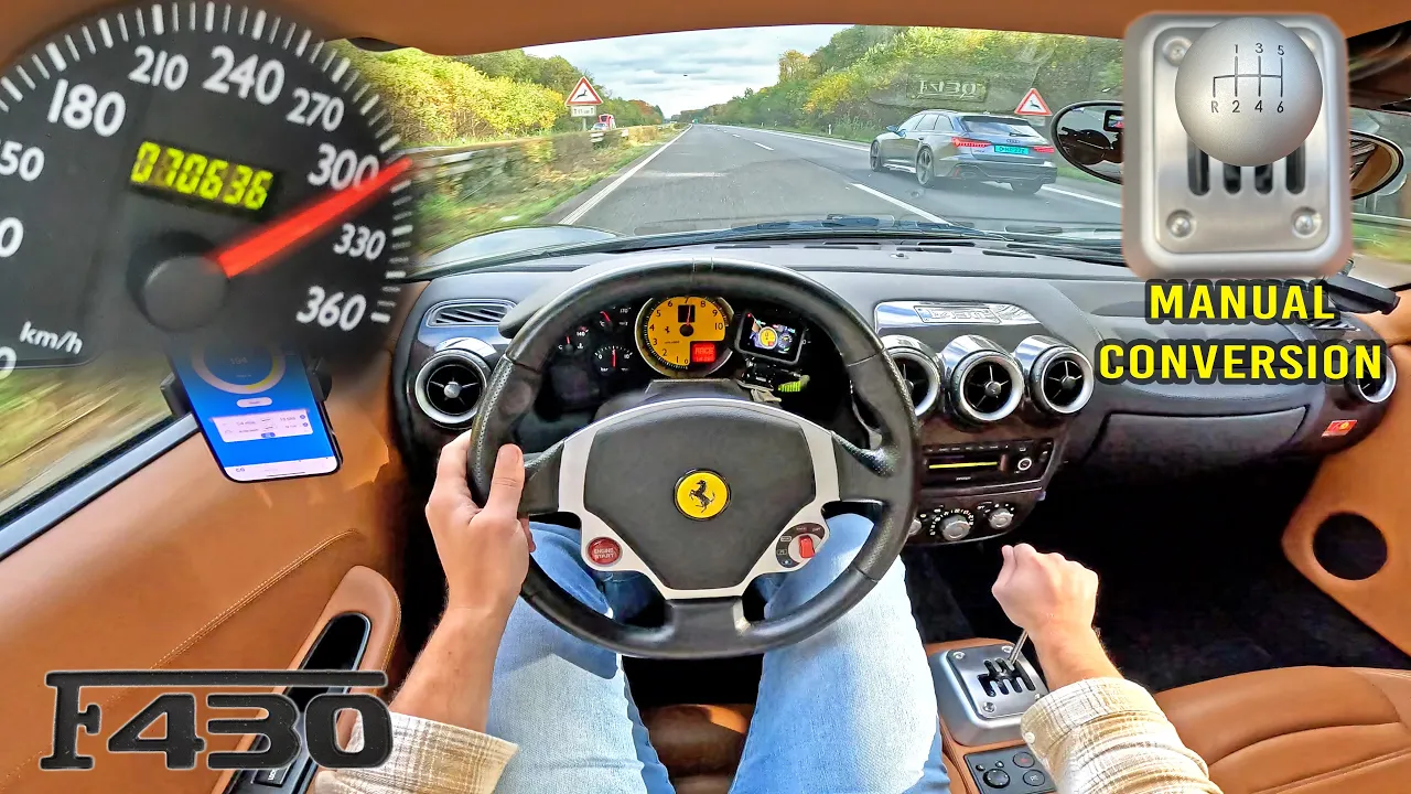 Ferrari F430 MANUAL | 310KM/H POV on AUTOBAHN [NO SPEED LIMIT]