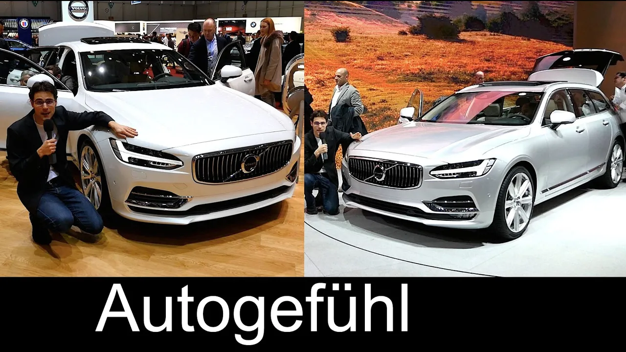 Volvo S90 sedan vs Volvo V90 estate REVIEW Exterior/Interior Motor Show comparison neu new Kombi