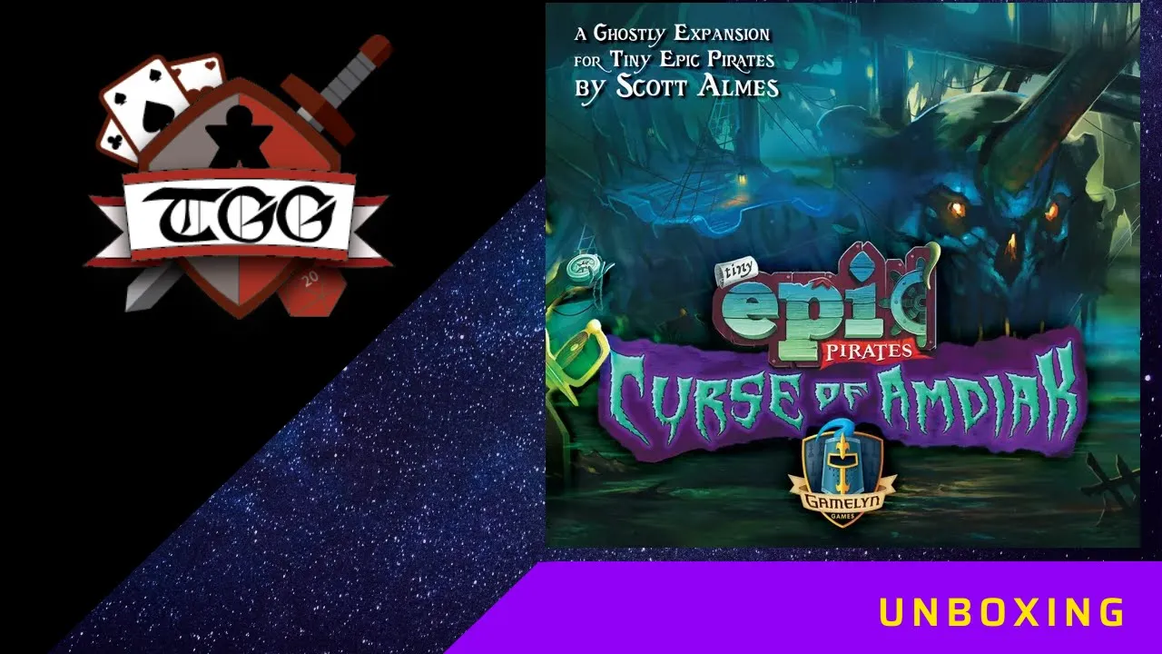 Tiny Epic Pirates Curse of Amdiak Expansion Board Game Unboxing