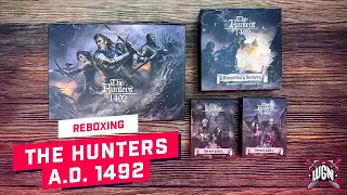 Hunters A.D. 1492 - reboxing video - how to store the game content.