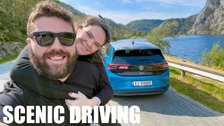 Coastal Norway by EV! Lillesand → Stavanger in a VW ID.3 (Scenic Route + Charging Tour) [Part 2]