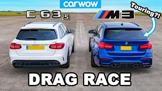 BMW M3 Touring(?!) vs AMG C63 S Estate - DRAG RACE