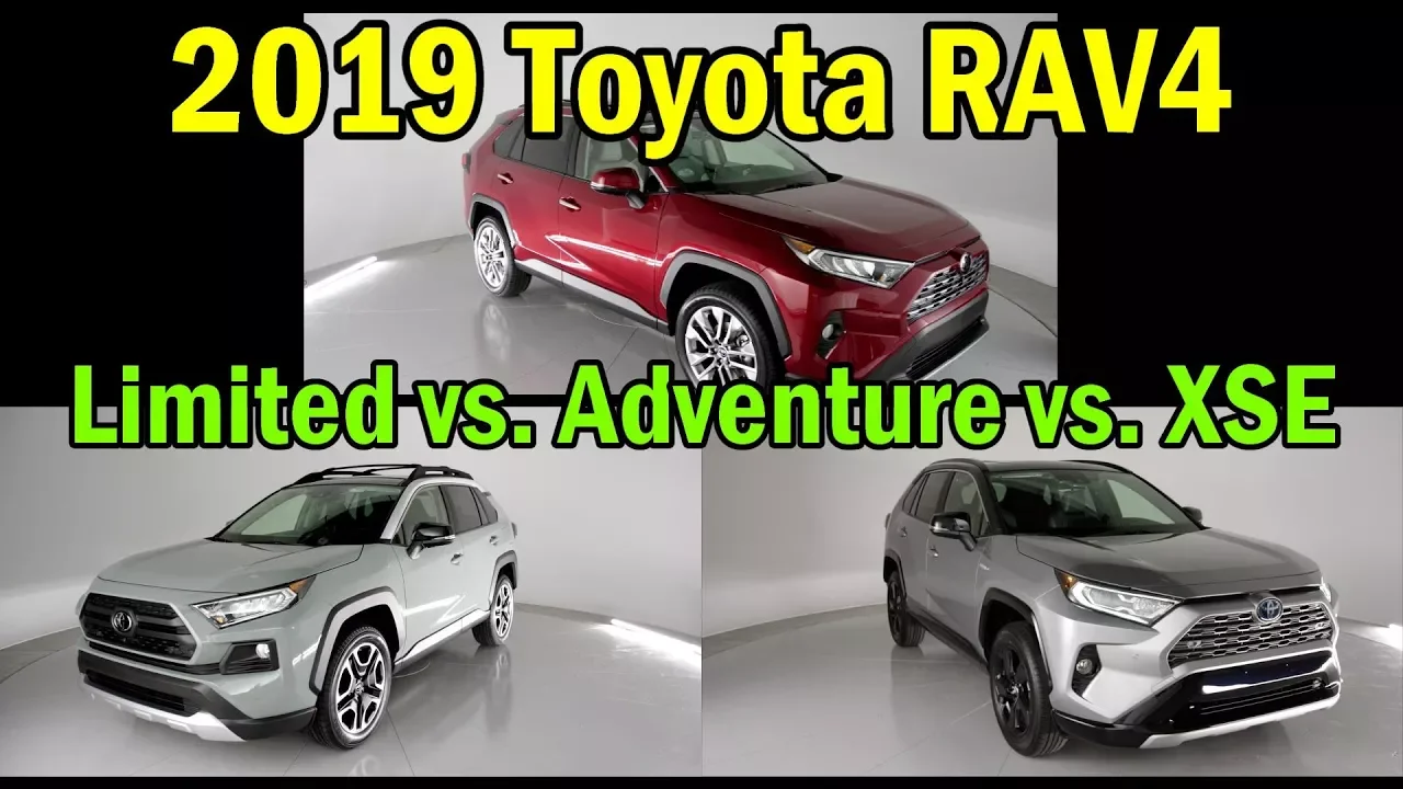 2019 Toyota RAV4 Limited vs. XSE vs. Adventure: VISUAL COMPARISON