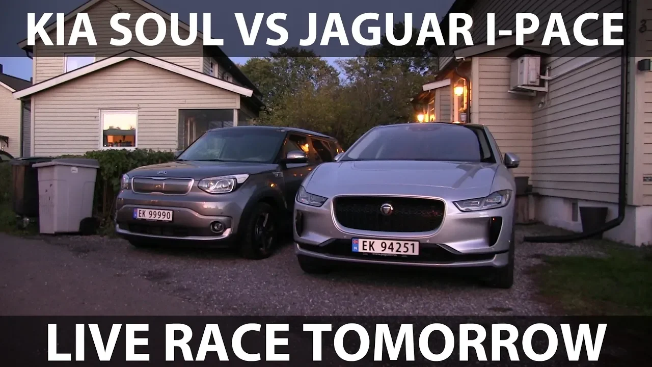 Live race between Kia Soul and Jaguar I-Pace tomorrow
